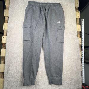 Nike Sportswear Club Fleece Cargo Pants Joggers Charcoal Mens Sz XL